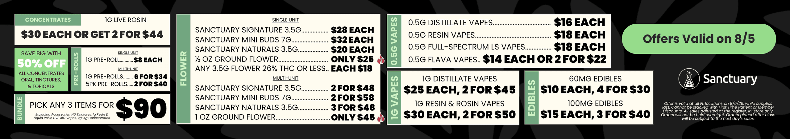 Buy 2 Get Deals & 50% Off Pre-Rolls
