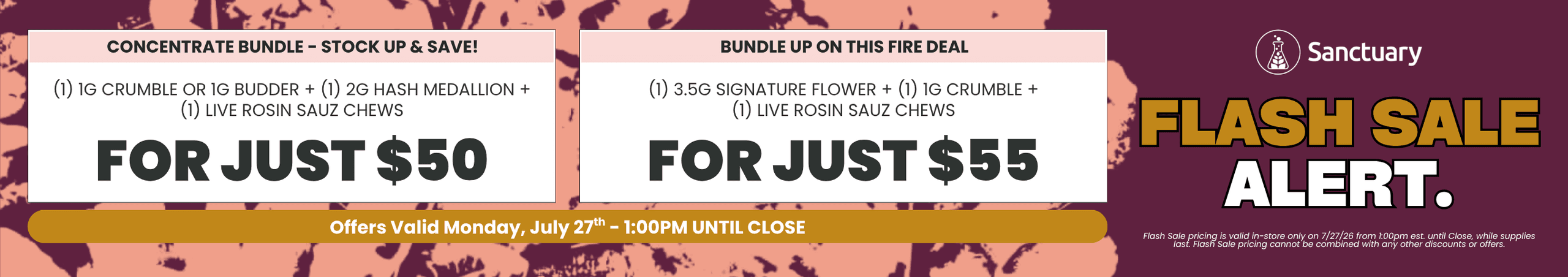 Concentrate & Flower Bundles Flash Sale