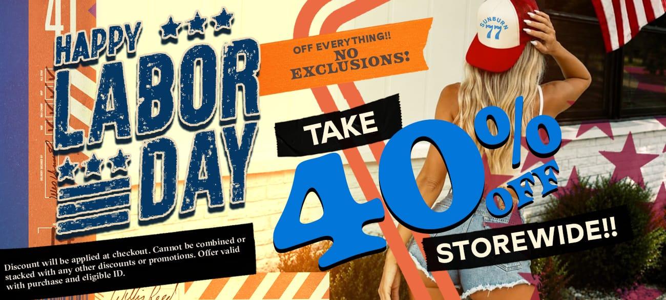 40% Off Storewide Labor Day Sale - Cannabis deal image