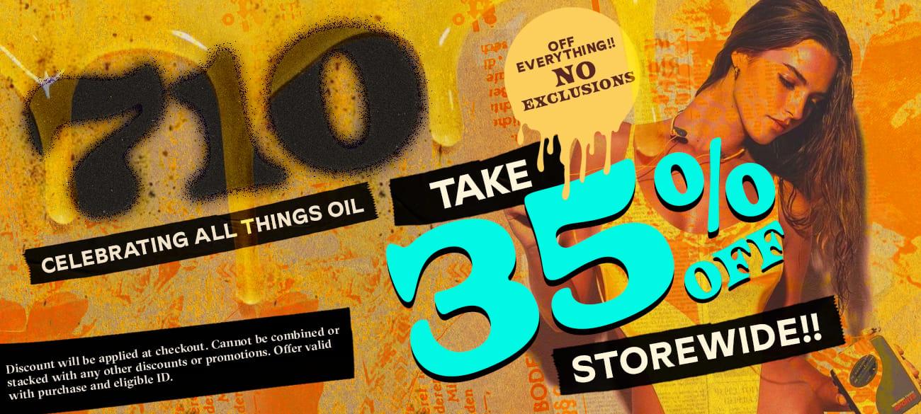 35% Off Everything Storewide with No Exclusions