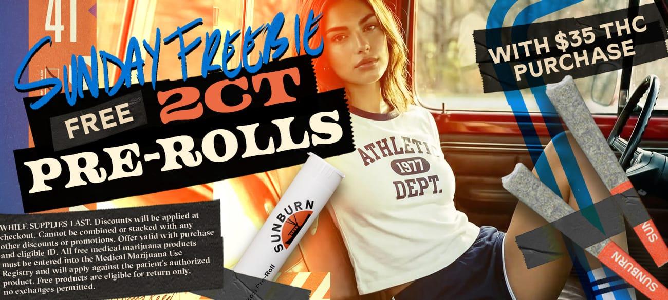 Sunday Freebie: Free 2CT Pre-Rolls - Cannabis deal image