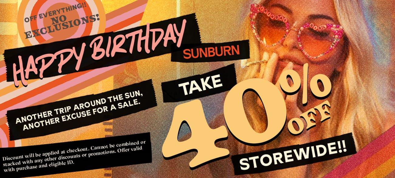 40% Off Storewide - No Exclusions!
