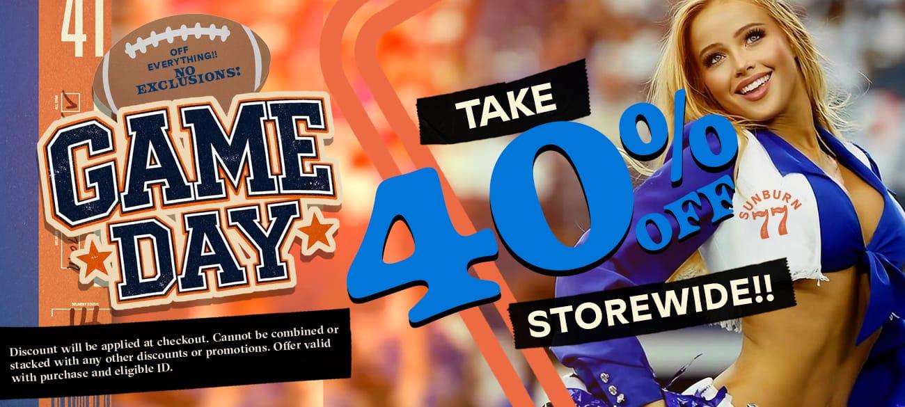 Game Day 40% Off Storewide No Exclusions - Cannabis deal image