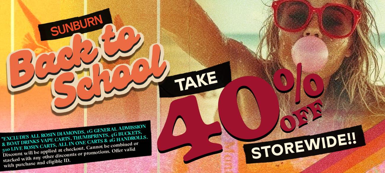 Back to School Storewide 40% Off Discount