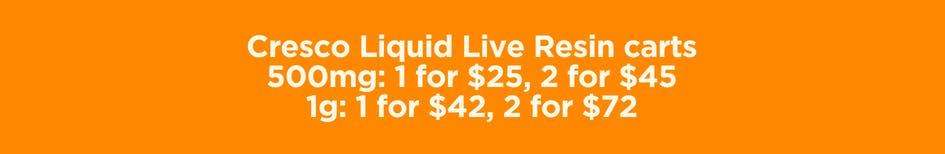 Cresco Liquid Live Resin Cart Deals - Cannabis deal image