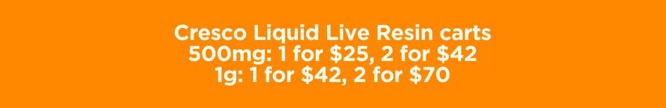 Cresco Liquid Live Resin Cart Deals - Cannabis deal image
