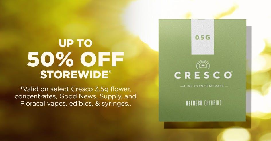 Up to 50% Off Storewide Select Products