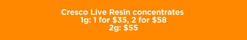 Cresco Live Resin Concentrates Deals - Cannabis deal image