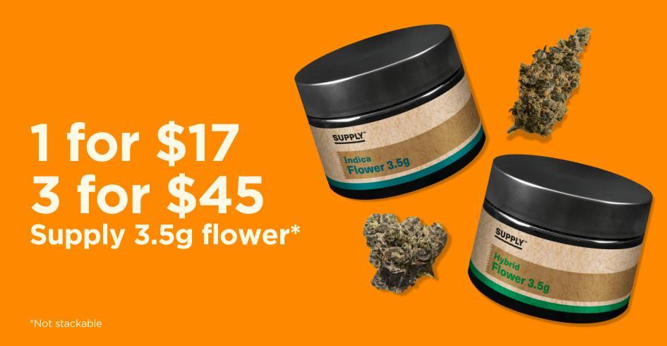 Supply Flower: 1 for $17, 3 for $45