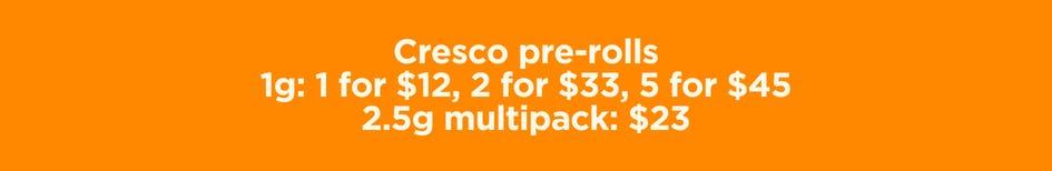 Cresco Pre-Roll Deals: 5 for $45 - Cannabis deal image