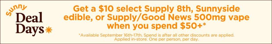 Spend $50+ Get $10 Select Item