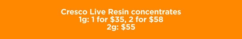 Cresco Live Resin Concentrates Deals - Cannabis deal image
