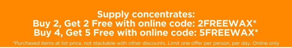 Supply Concentrates: Buy 2 Get 2 Free