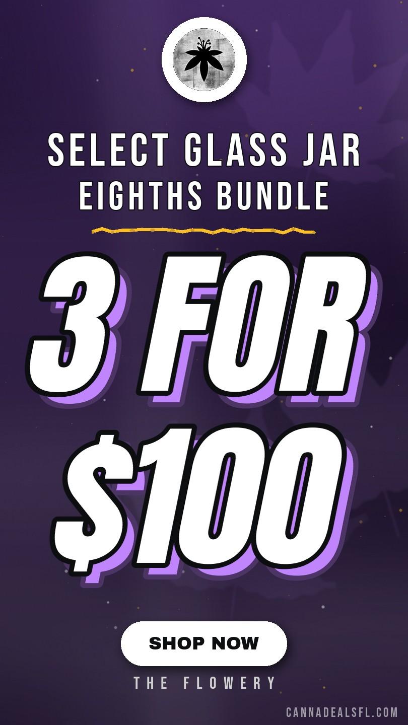 3 for $100 Select Glass Jar Eighths Bundle - Cannabis deal image