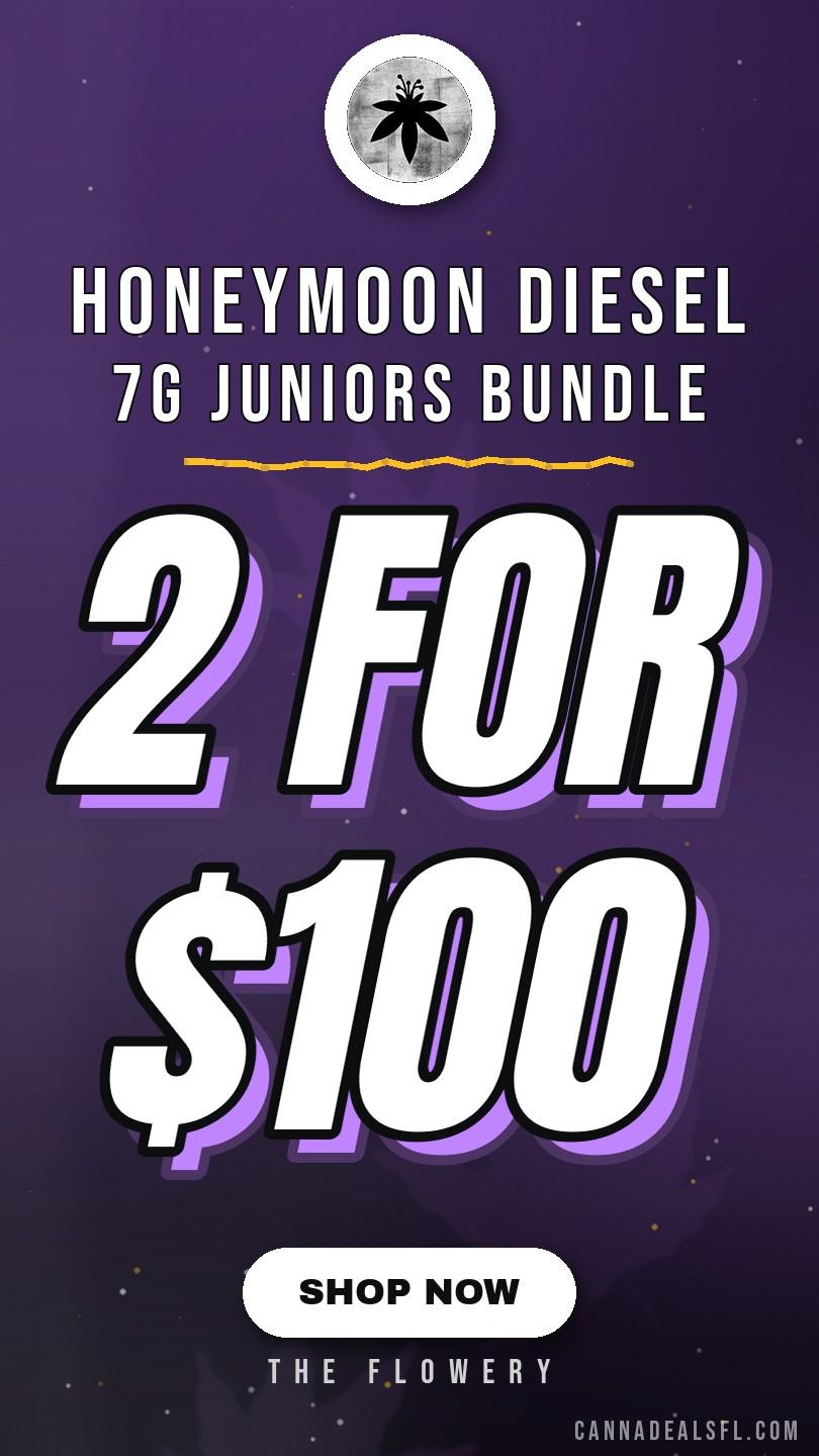 2 for $100 Honeymoon Diesel 7g Juniors Bundle - Cannabis deal image