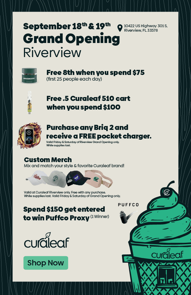 Grand Opening Deals: Free 8th, Free Cart, Free Charger - Cannabis deal image