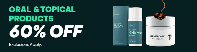 60% Off Oral & Topical Products - Cannabis deal image