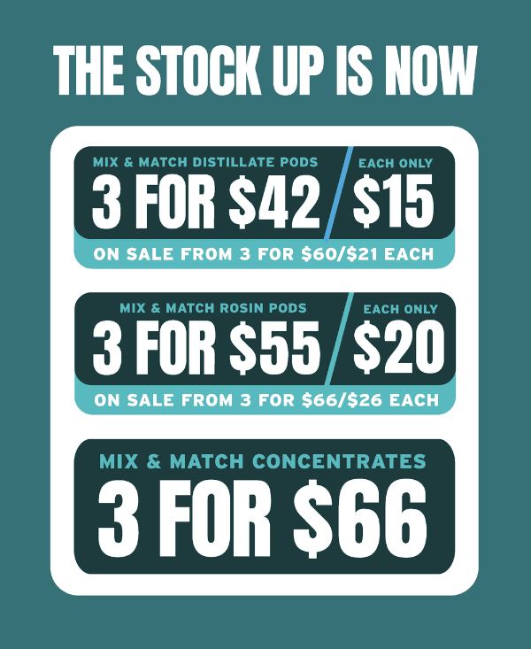 Mix & Match Pods and Concentrates Sale