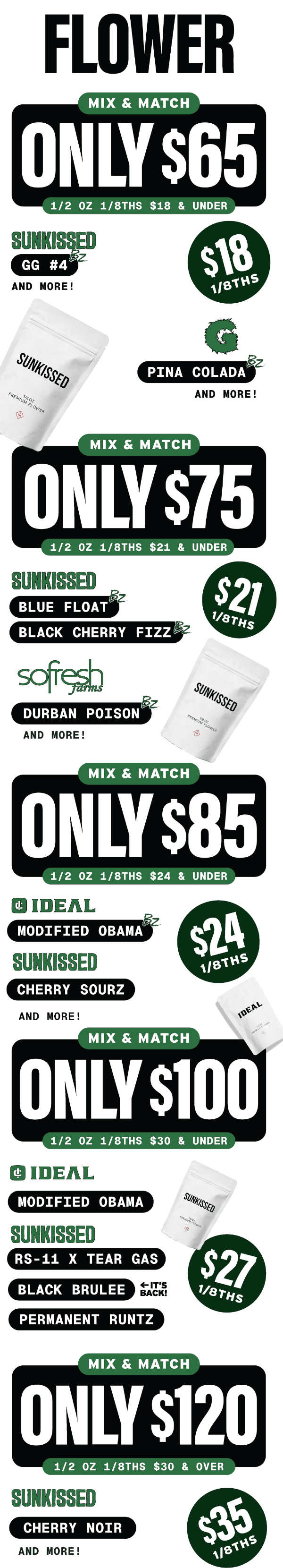 Mix & Match Flower Deals by Price - Cannabis deal image