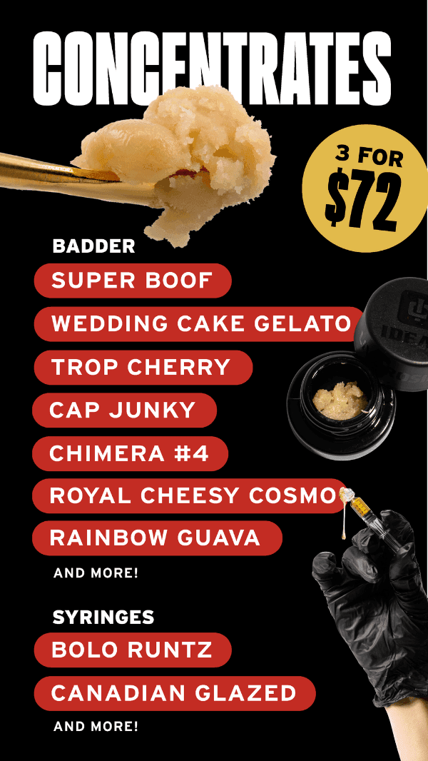Concentrates Deals: 3 for $72 & More