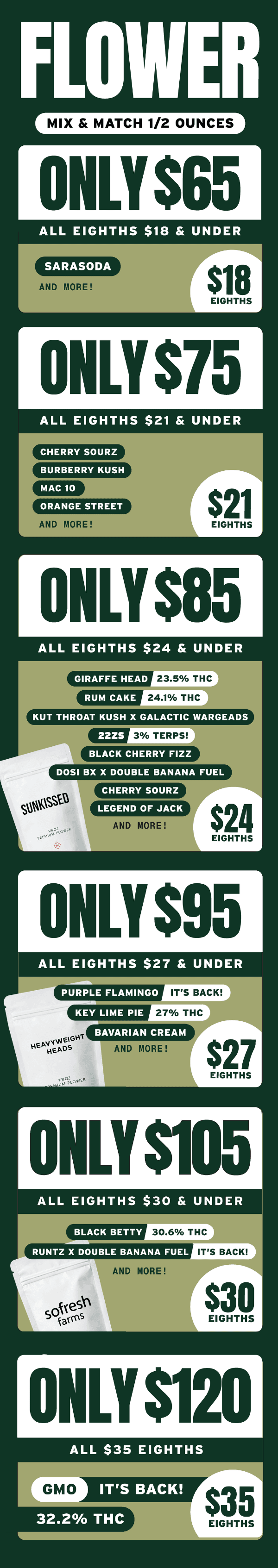 Mix & Match Flower Ounce Deals