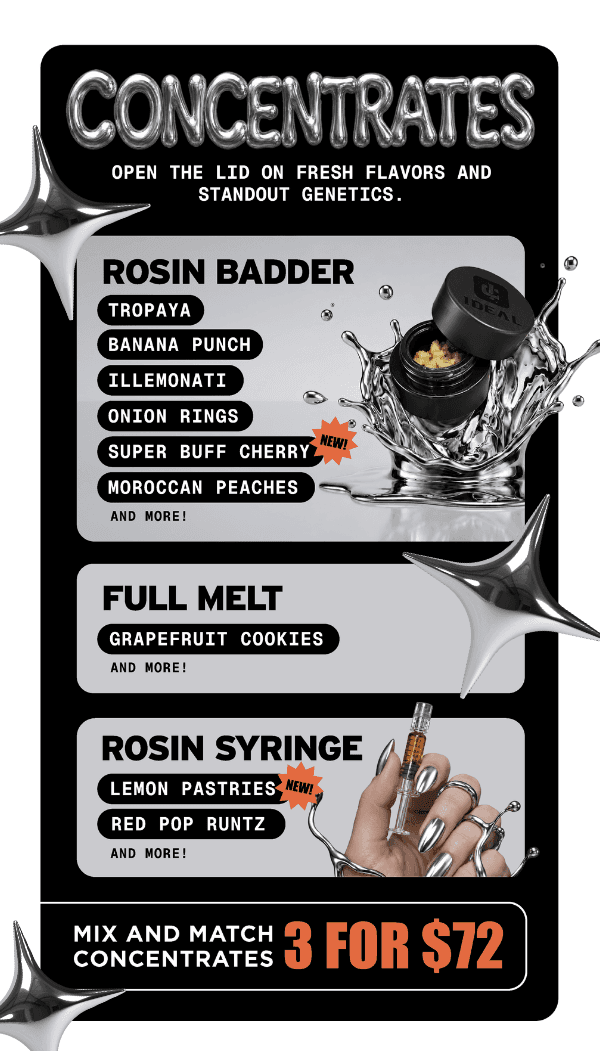 Mix & Match Concentrates 3 for $72