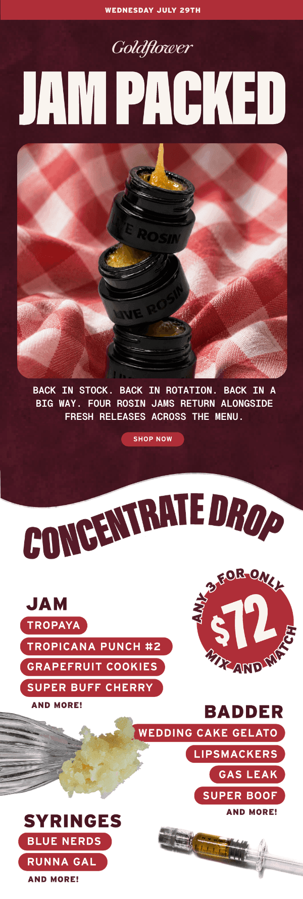 Concentrate Deals: Mix & Match Any 3 for $72