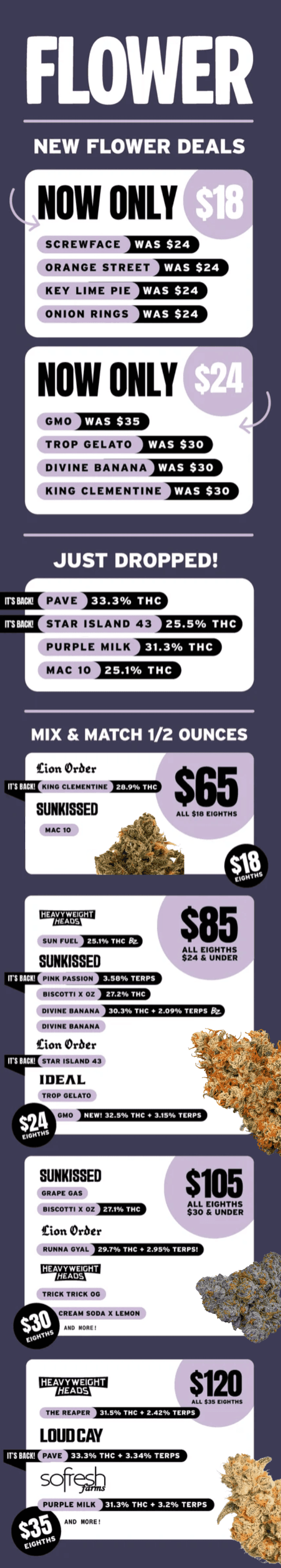 New Flower Deals & Mix & Match Ounces - Cannabis deal image