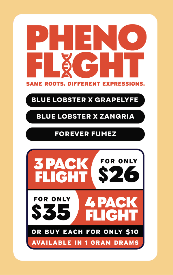 Pheno Flight 3-Pack for $26 & 4-Pack for $35 - Cannabis deal image
