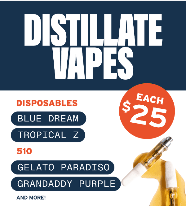 Distillate Vapes Each $25