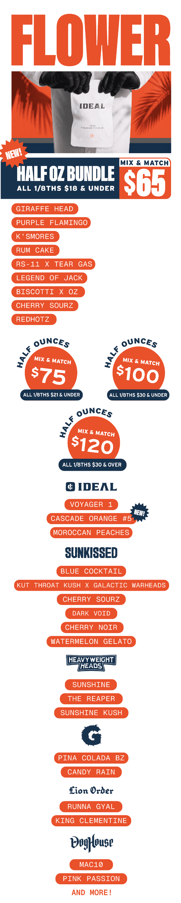 Half Ounce Bundles & Flower Deals