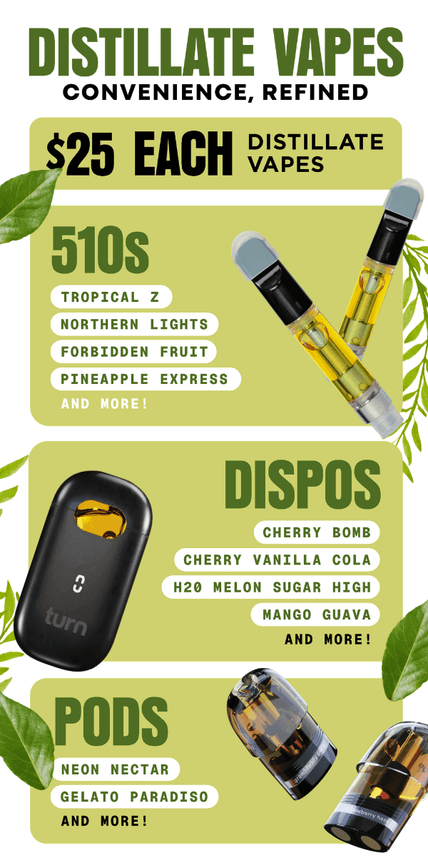 Distillate Vapes $25 Each