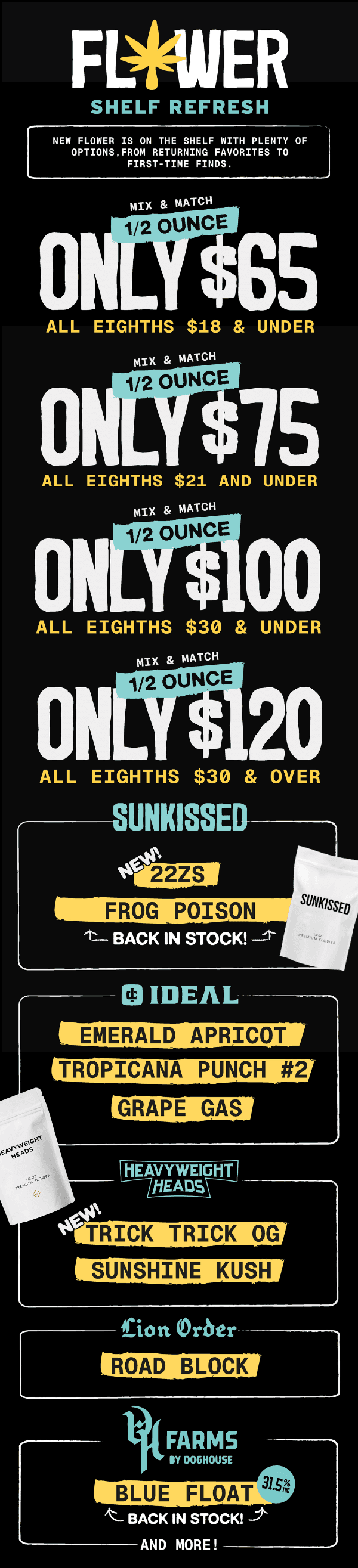 Mix & Match Half Ounces - Multiple Price Tiers