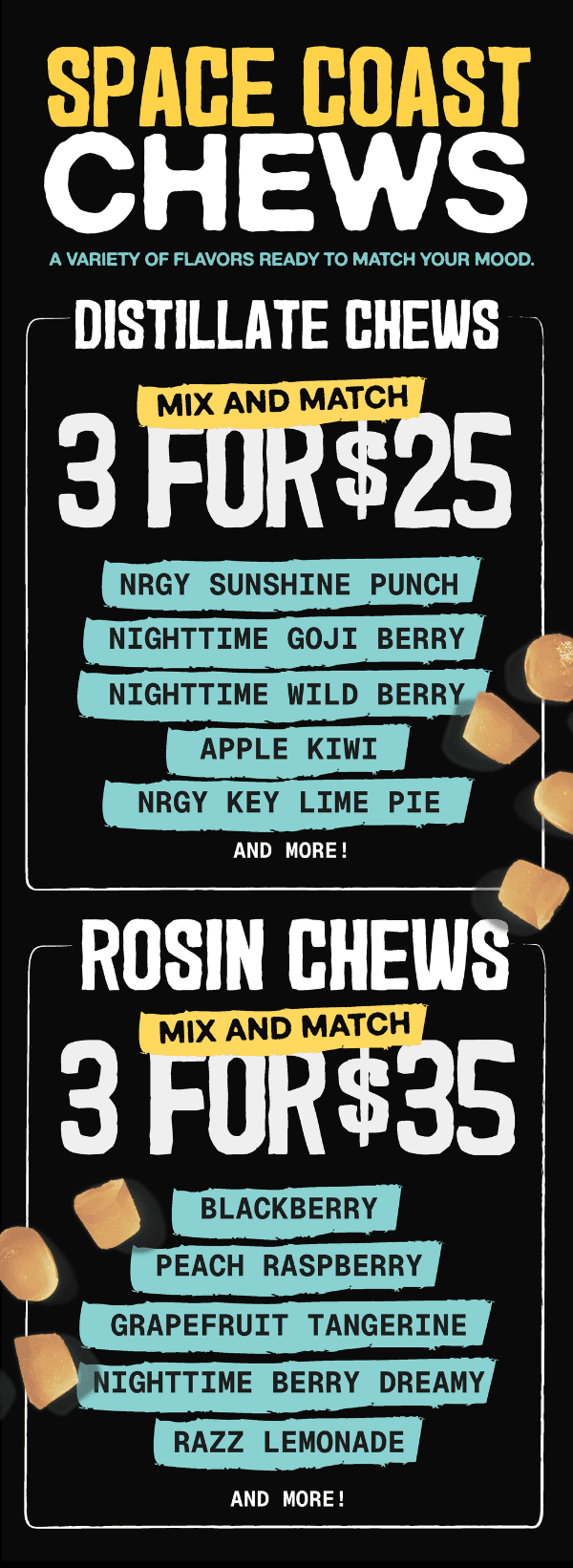 Mix & Match Distillate and Rosin Chews
