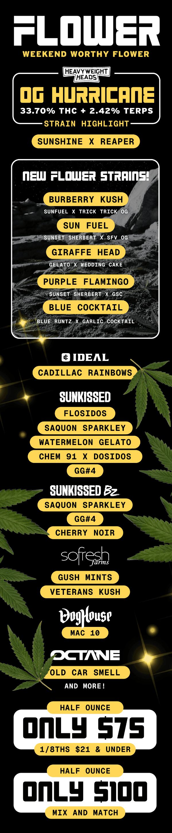 Flower Deals: Half Ounces & Under - Cannabis deal image
