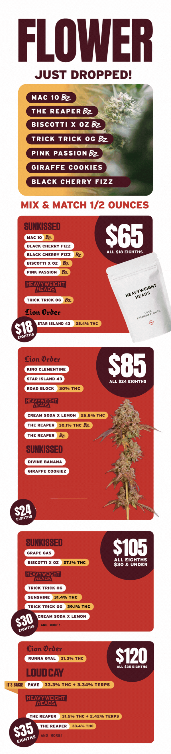 Flower Just Dropped: Mix & Match Ounces - Cannabis deal image