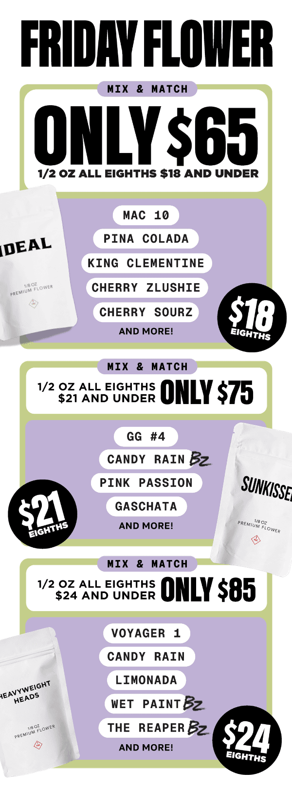 Friday Flower Mix & Match Deals - Cannabis deal image