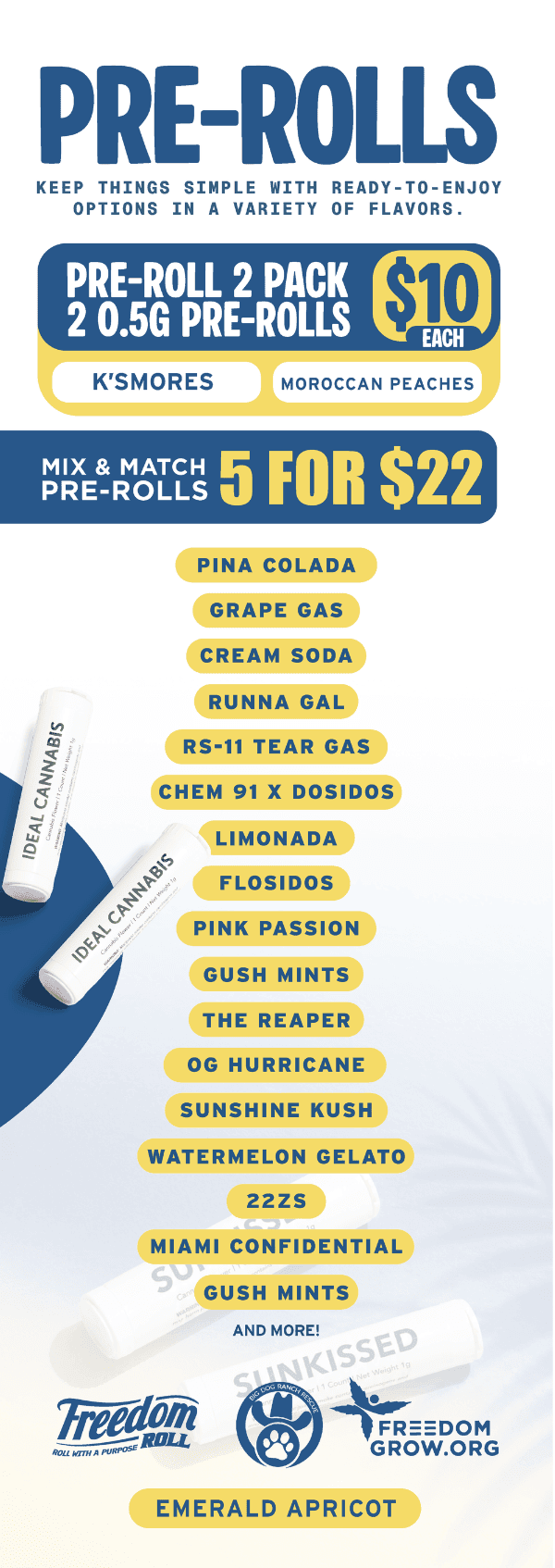 Pre-Roll Deals: Mix & Match and 2-Packs