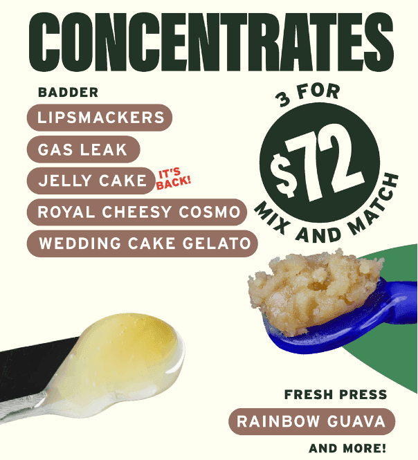 Concentrates Deals: 3 for $72 Mix & Match - Cannabis deal image