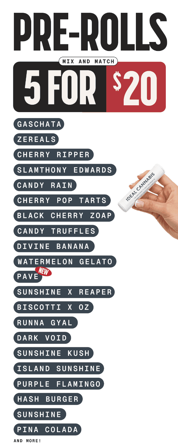 Mix & Match Pre-Rolls 5 for $20 - Cannabis deal image