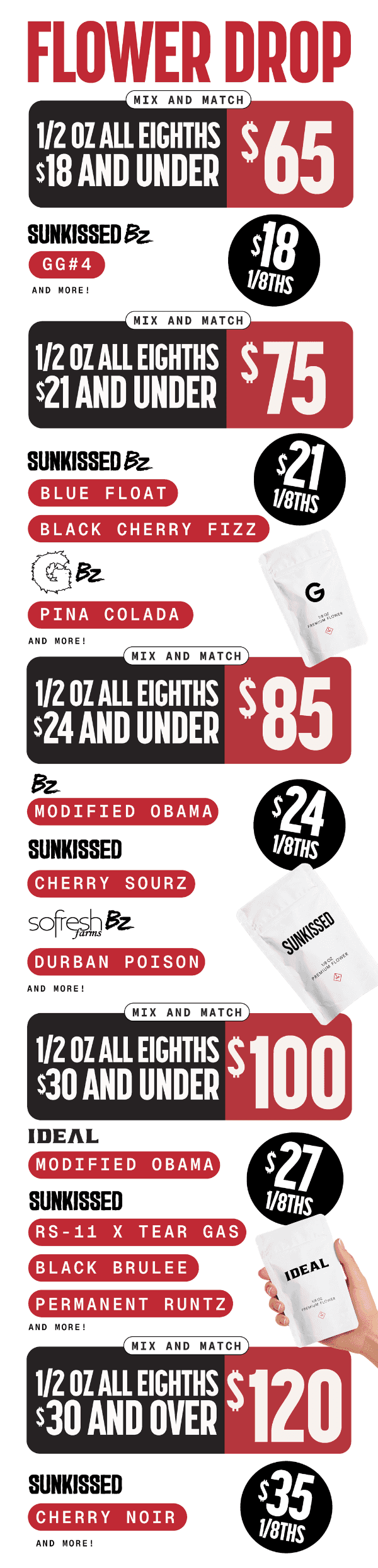 Flower Drop Deals: Mix and Match Ounces - Cannabis deal image