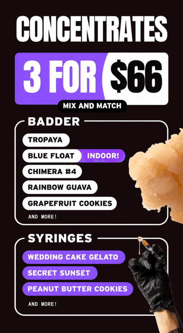 3 for $66 Mix and Match Concentrates - Cannabis deal image