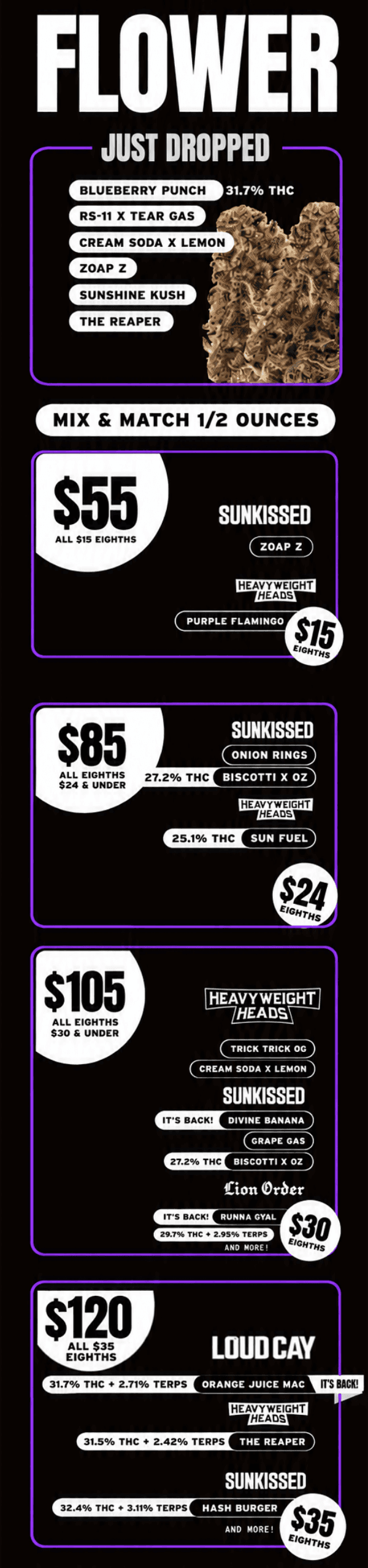 Flower Mix & Match Half Ounce Deals