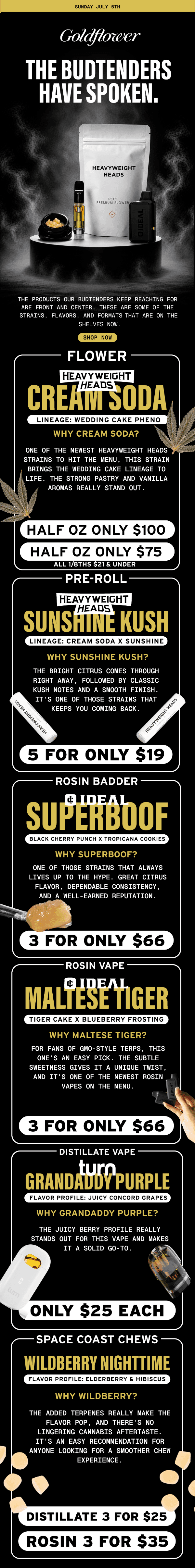 Flower, Vapes & Edibles Deals Galore