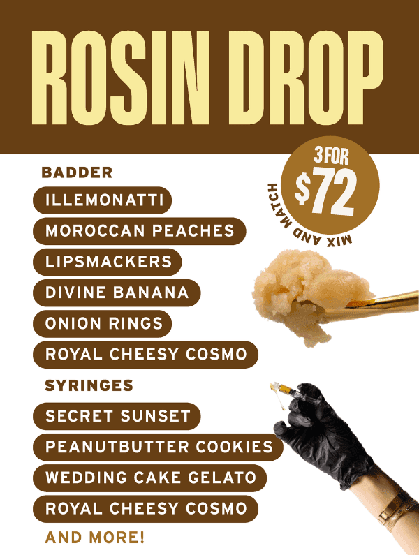 ROSIN DROP: 3 For $72 - Cannabis deal image