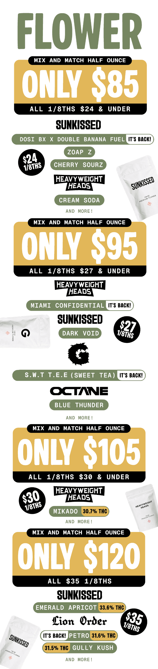 Mix & Match Half Ounces from $85 - Cannabis deal image