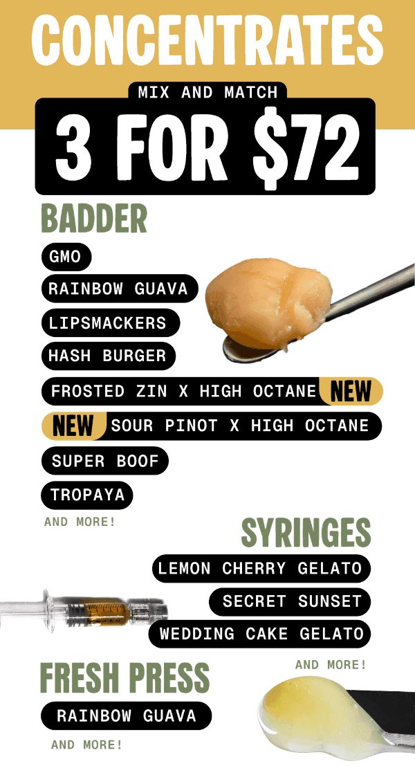 Concentrates Mix and Match 3 for $72