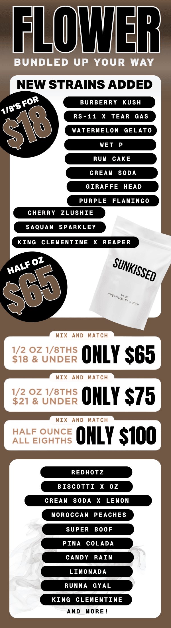 Flower Deals: Eighths, Half Ounces, and Mix & Match - Cannabis deal image