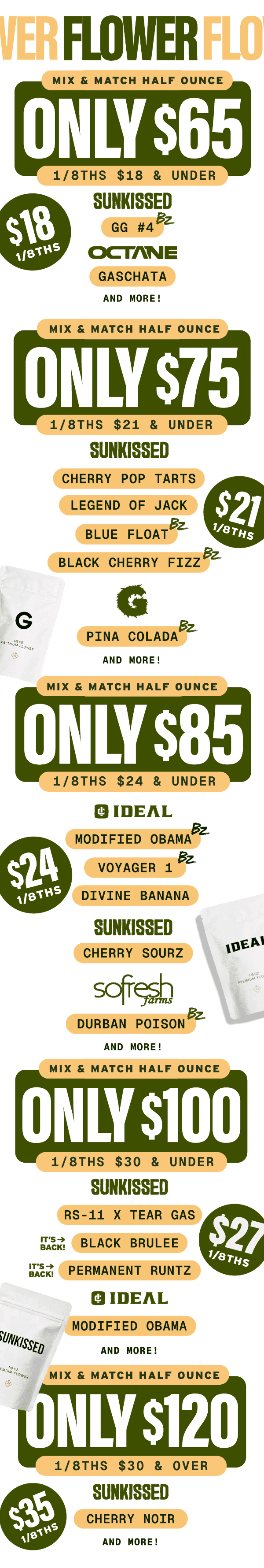 Mix & Match Half Ounces Starting at $65 - Cannabis deal image