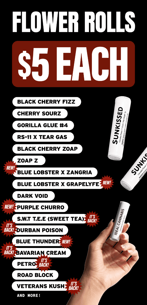 Flower Rolls $5 Each & More
